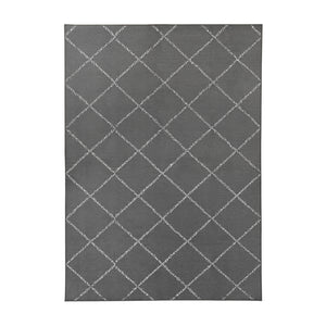 Medina Moroccan Diamond Grey Washable Rug