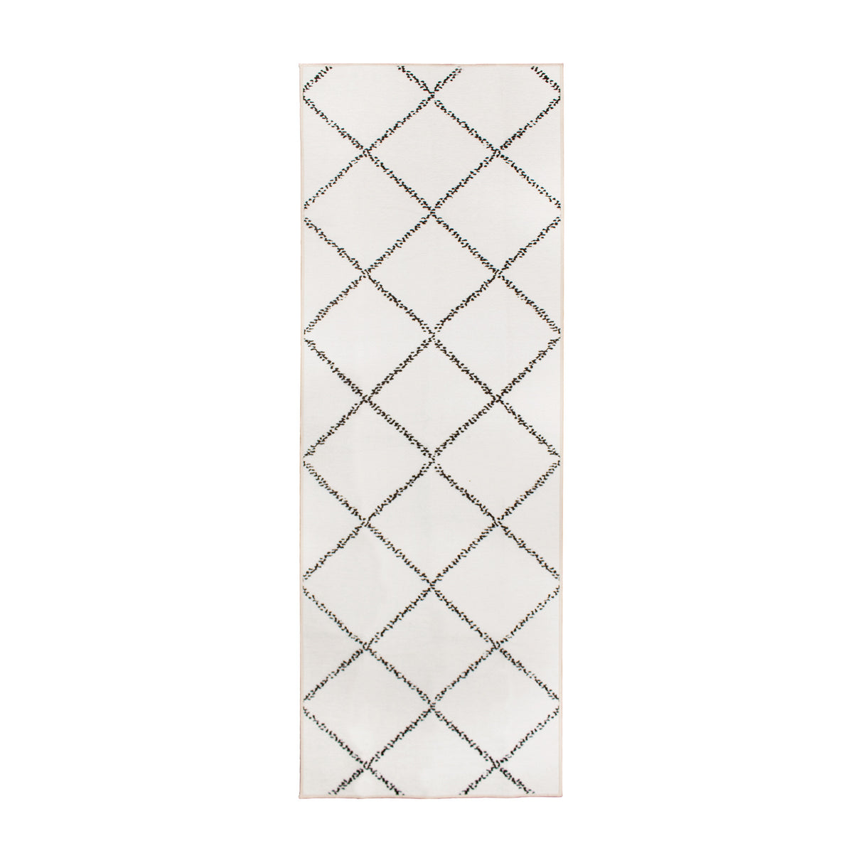 Medina Moroccan Diamond Ivory Washable Rug