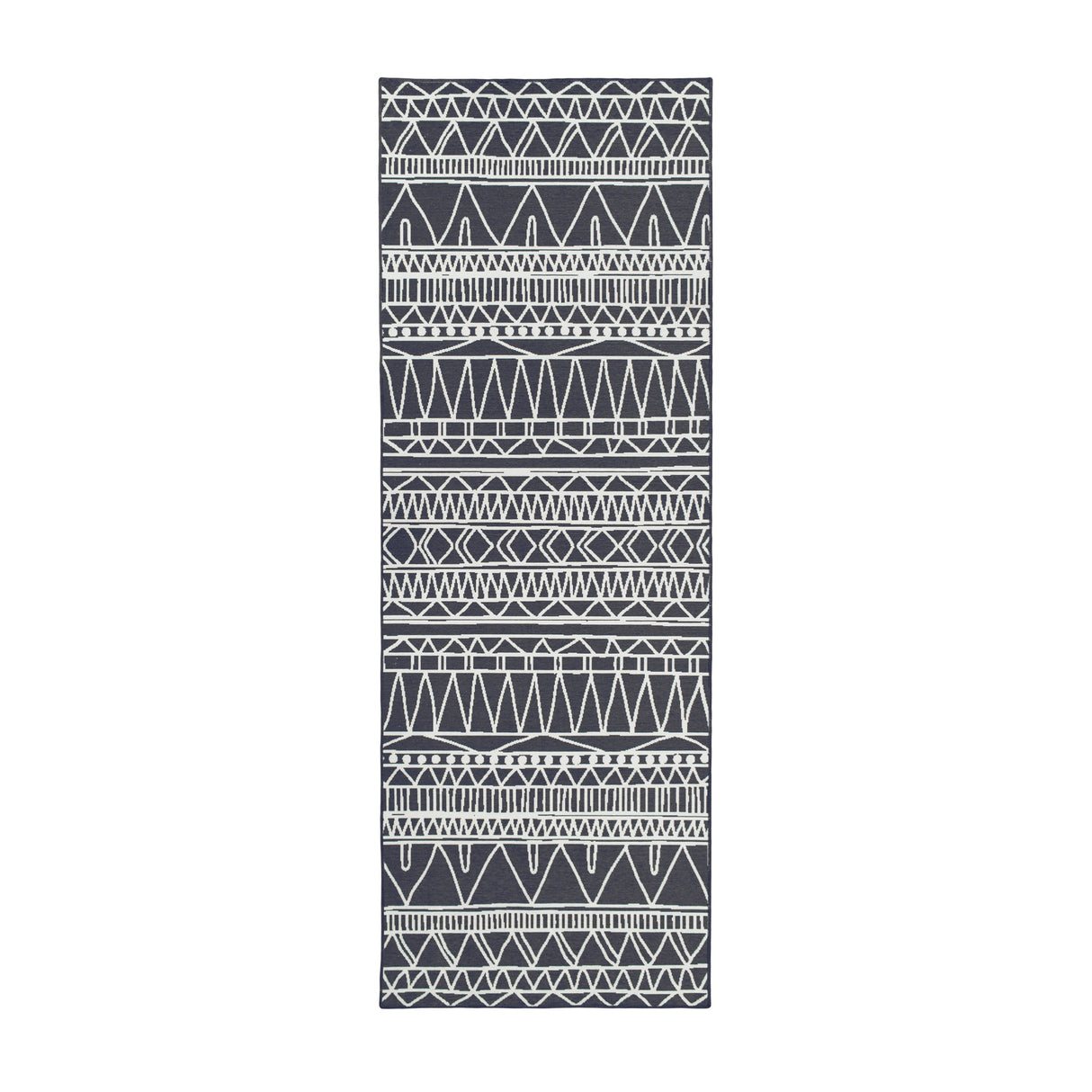 Chelsea Tribal Aztec Dark Grey Washable Rug