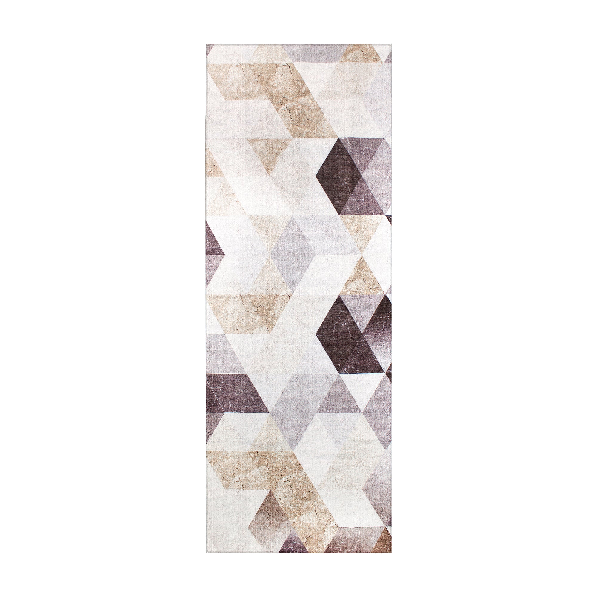 Lattice Geometric Neutral Washable Rug