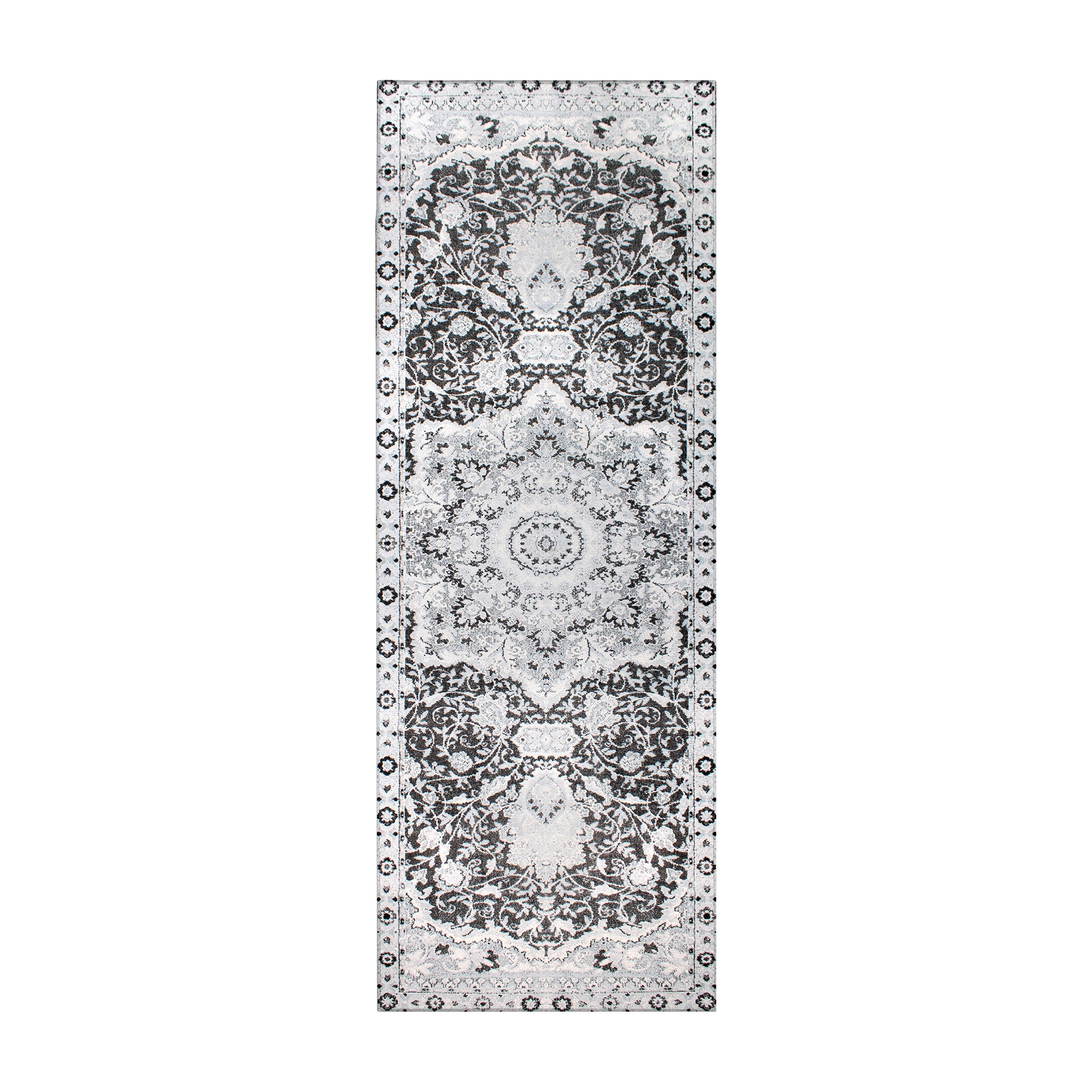 Parviz Grey Bathroom Washable Rug