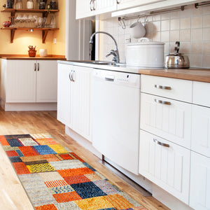 Patchwork Multicolor Washable Rug