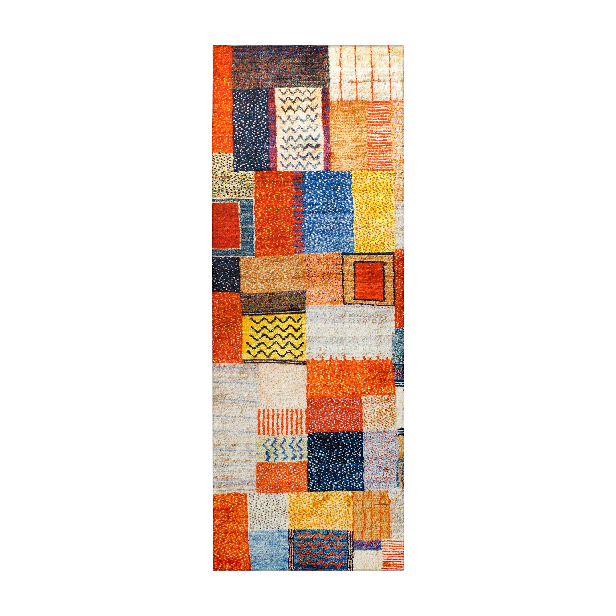 Patchwork Multicolor Bedroom Washable Rug