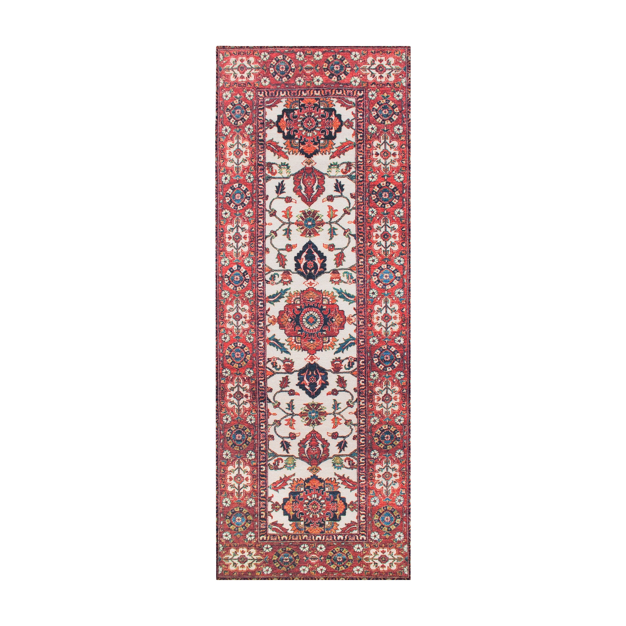 Ramage Maroon Bedroom Washable Rug
