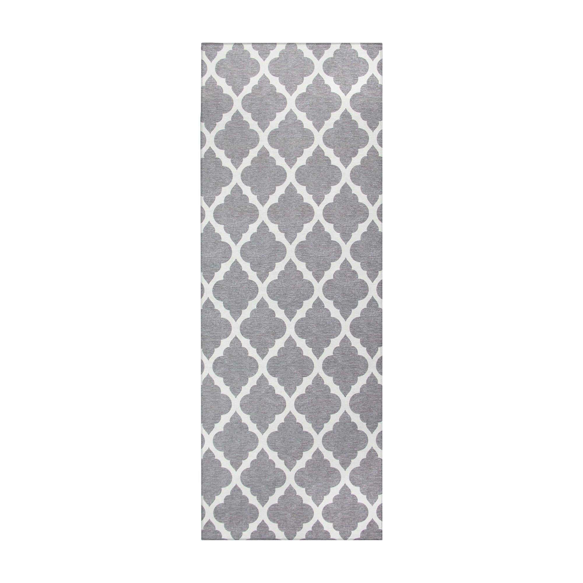 Moroccan Trellis Grey Washable Rug