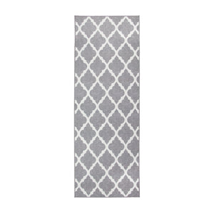 Moroccan Trellis Grey Washable Rug