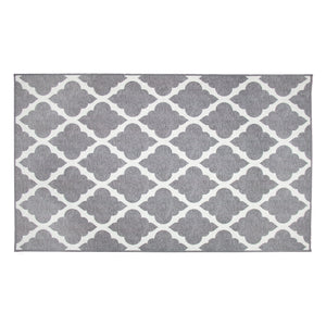 Moroccan Trellis Grey Washable Rug