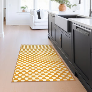 Yanis Yellow Gold Washable Rug