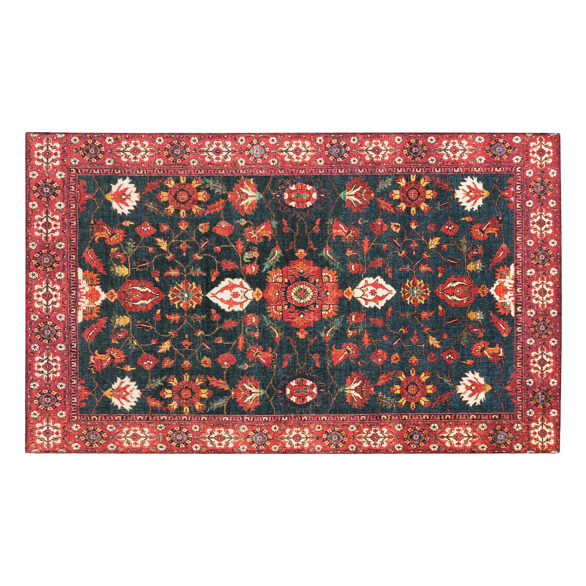 Ramage Indigo Bathroom Washable Rug