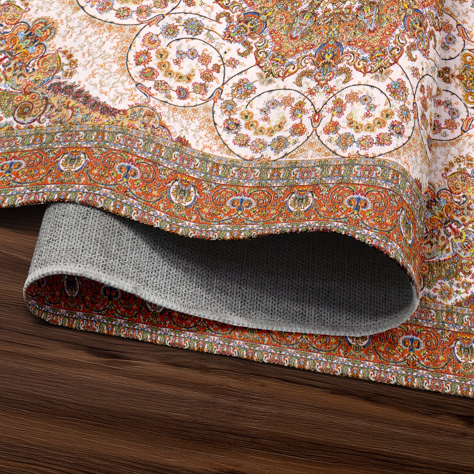 Zahara Amber Dining Room Washable Rug