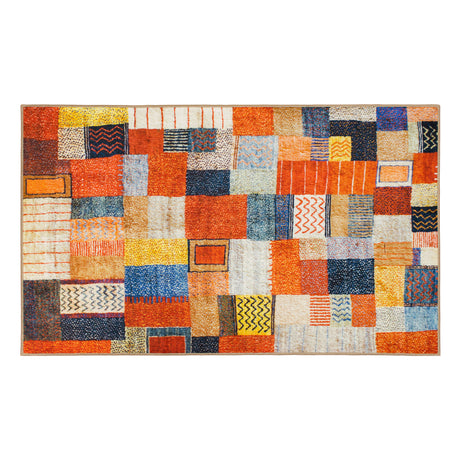 Patchwork Multicolor Washable Rug