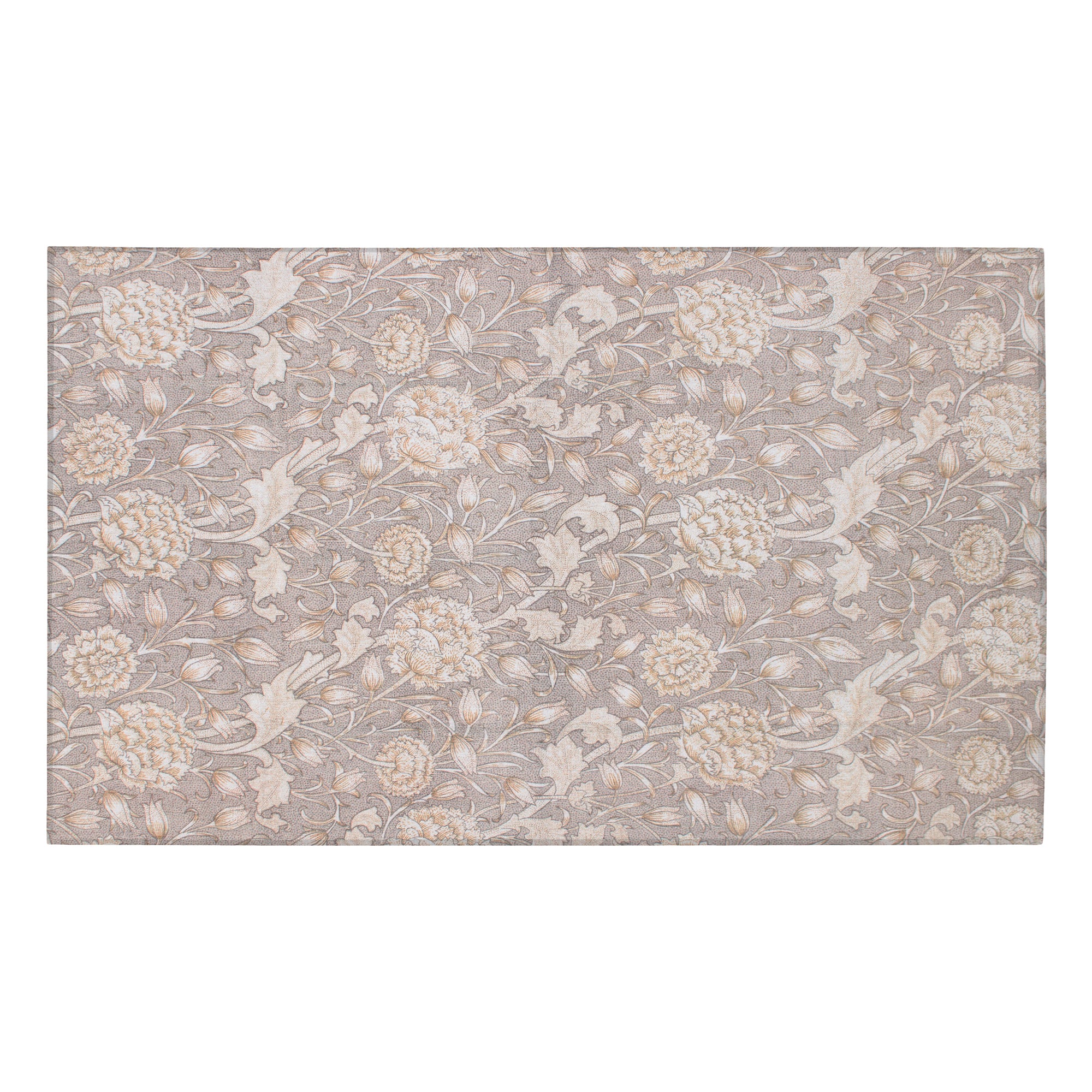 Kalini Floral Natural Bedroom Washable Rug