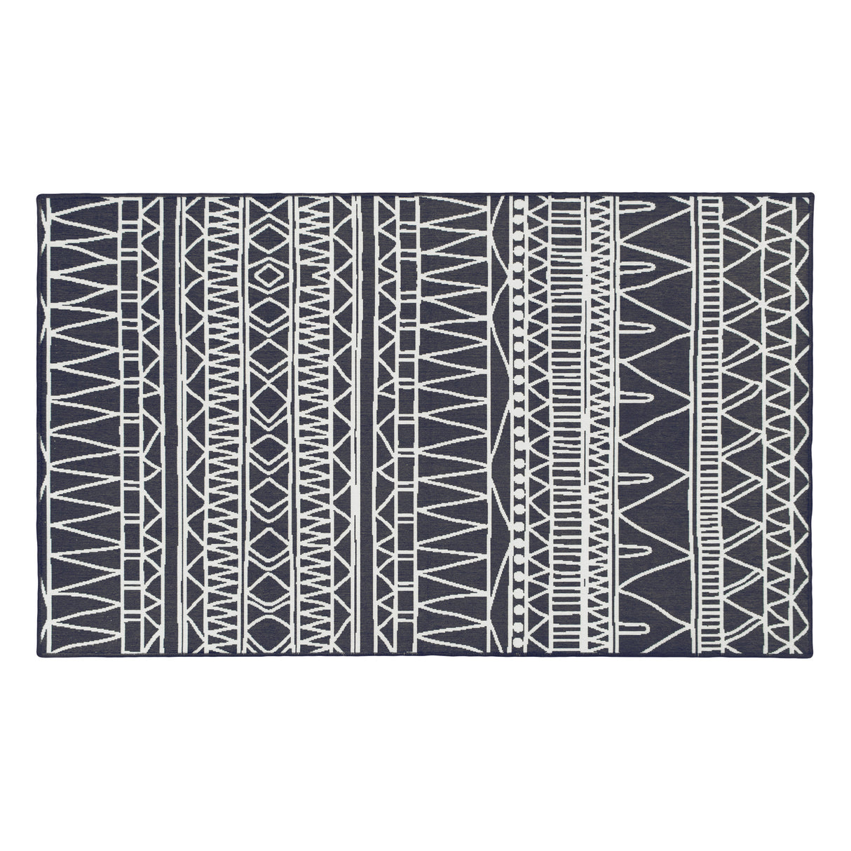 Chelsea Tribal Aztec Dark Grey Washable Rug