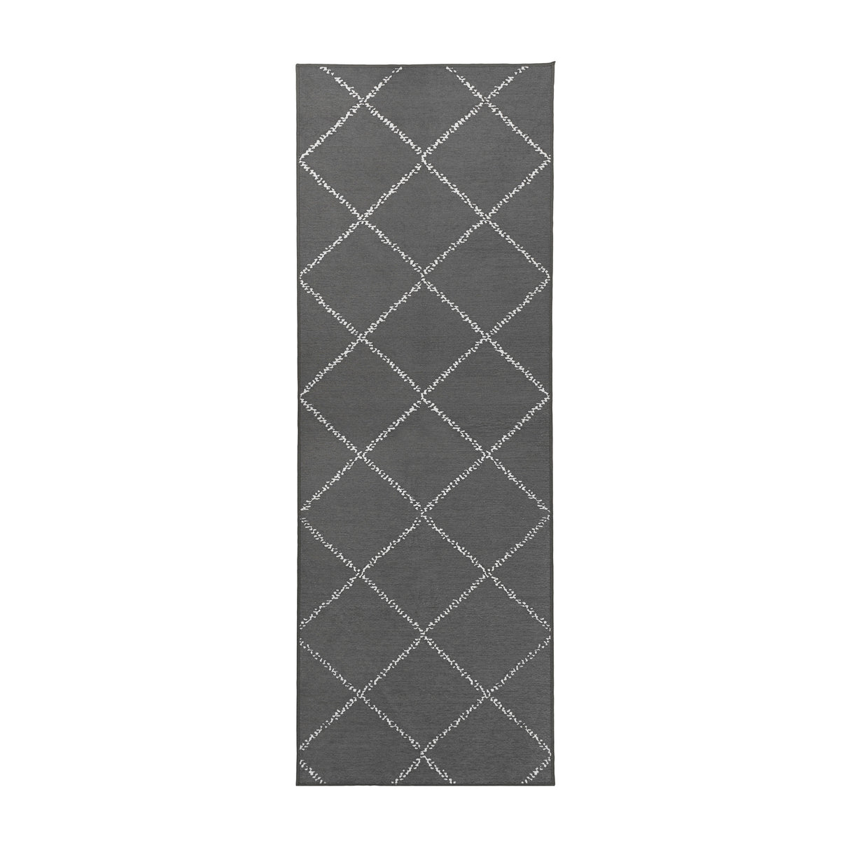 Medina Moroccan Diamond Grey Washable Rug