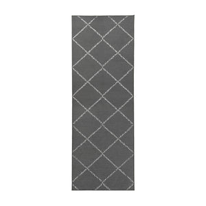 Medina Moroccan Diamond Grey Washable Rug