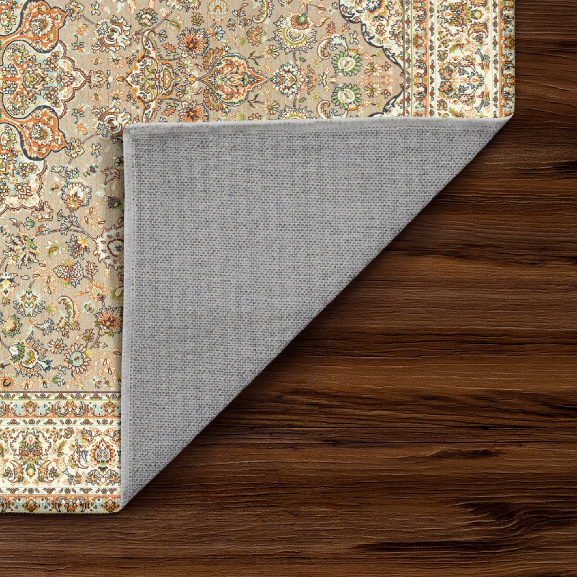 Kenya Beige Bedroom Washable Rug