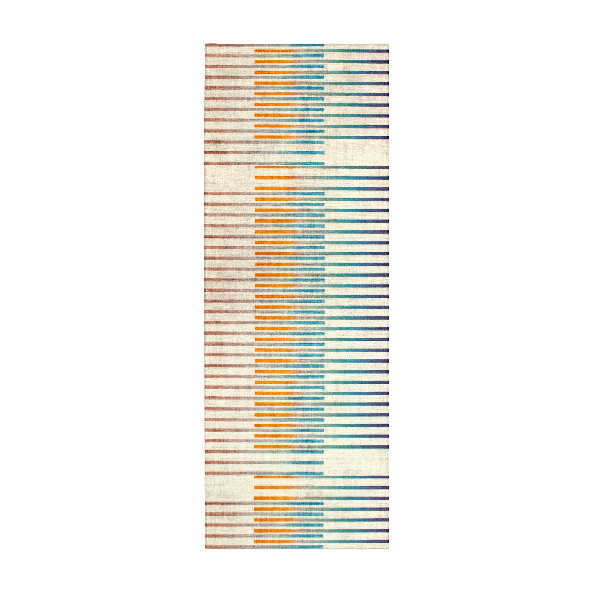 Flux Striped Multicolor Hallway Washable Rug