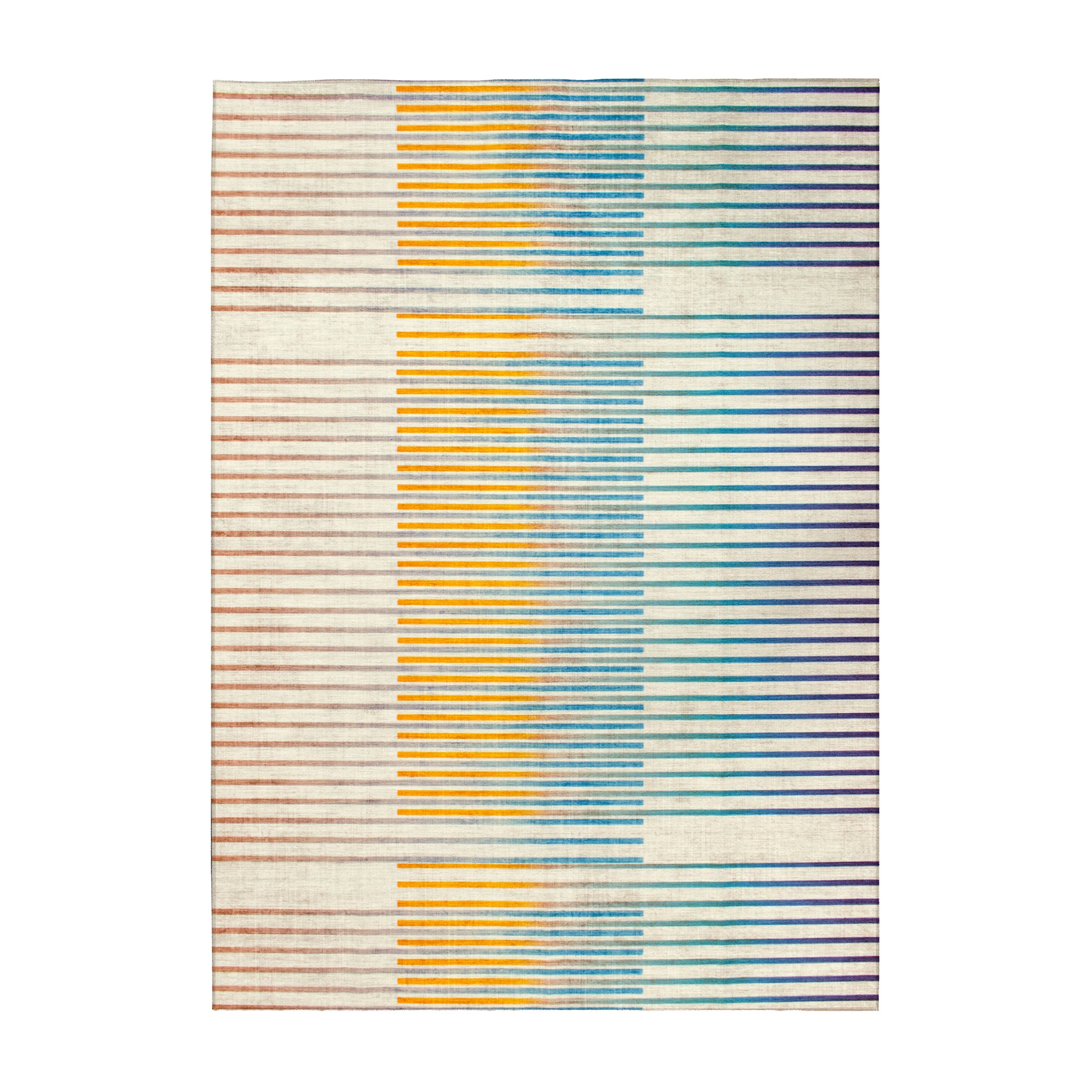 Flux Striped Multicolor Washable Rug