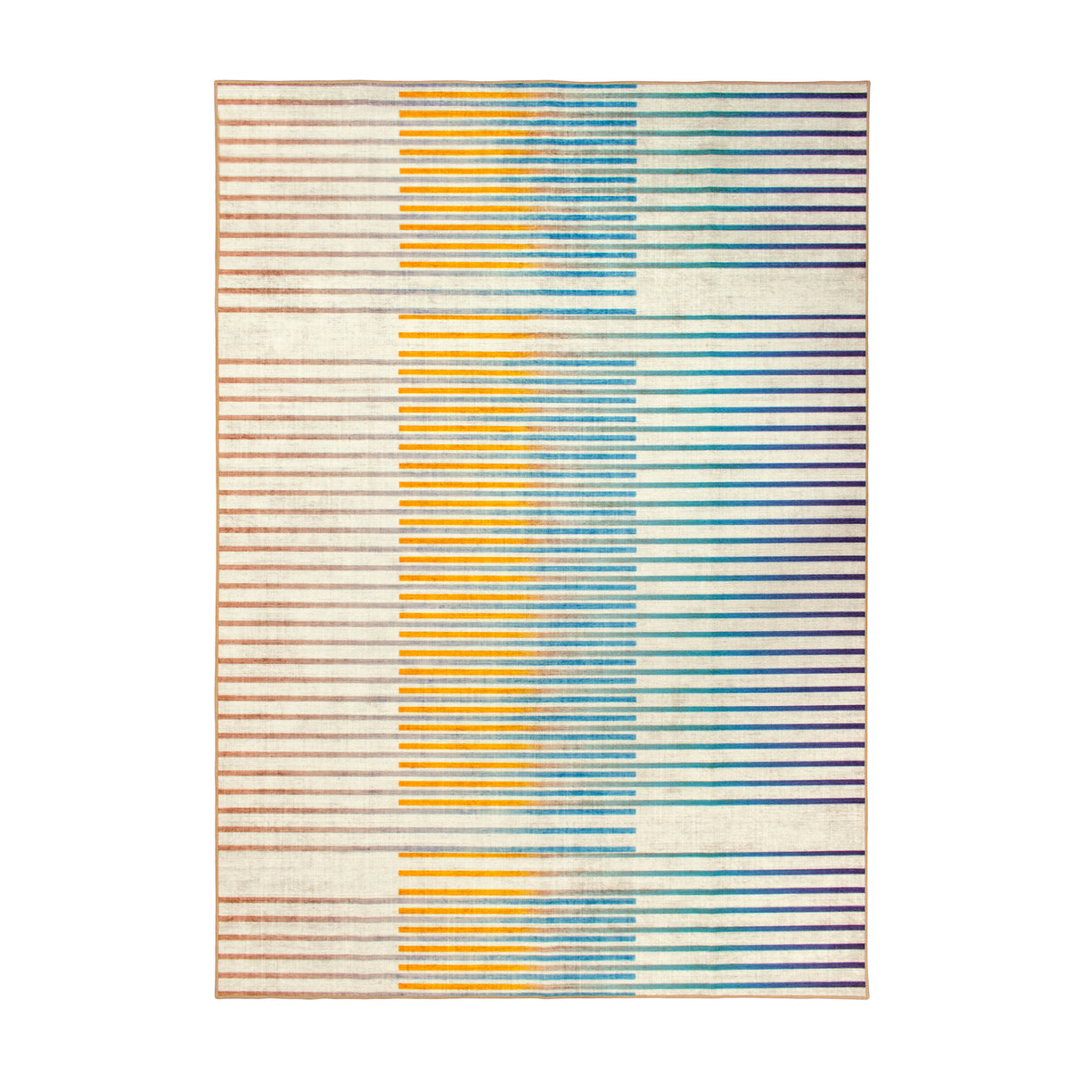 Flux Striped Multicolor Washable Rug