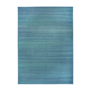 Solid Blue Washable Rug