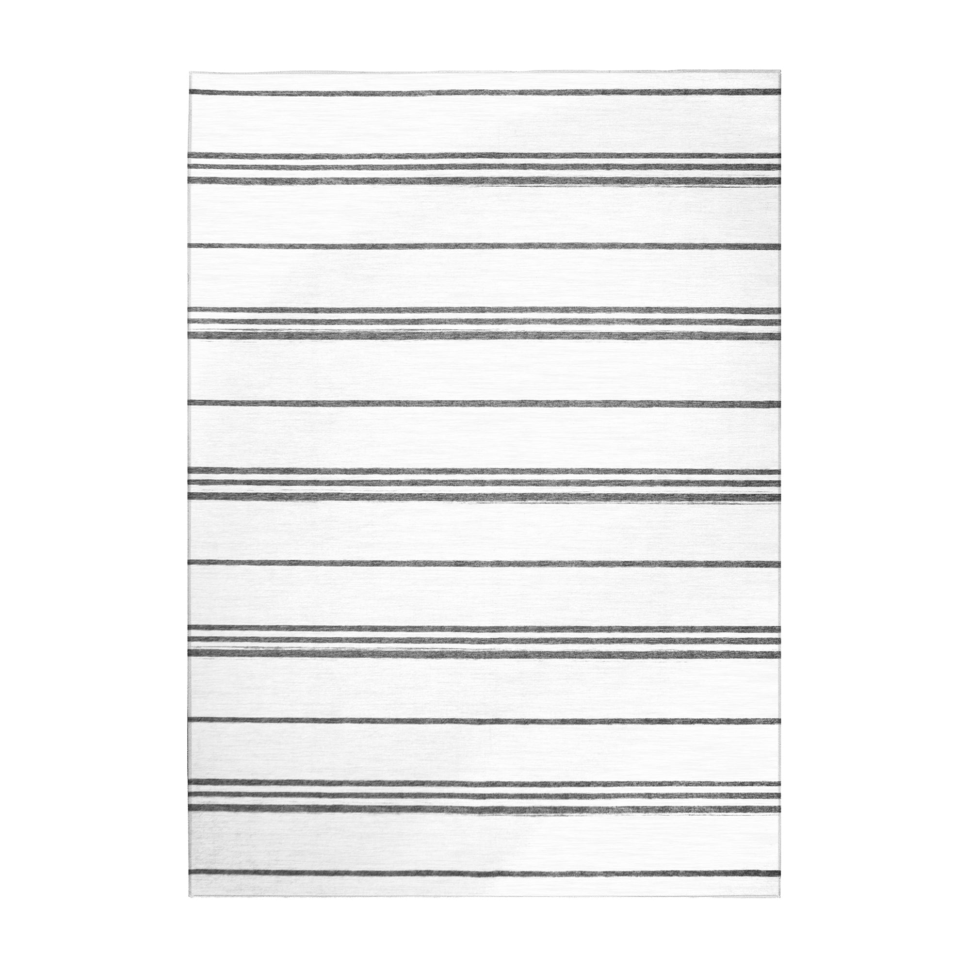 Stripe Grey Washable Rug