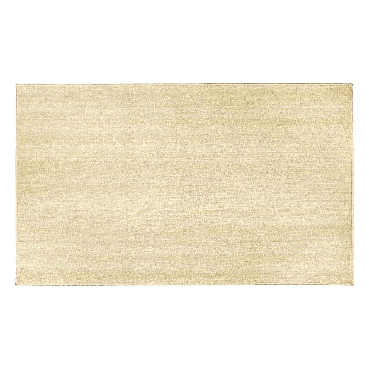 Solid Cream Washable Rug