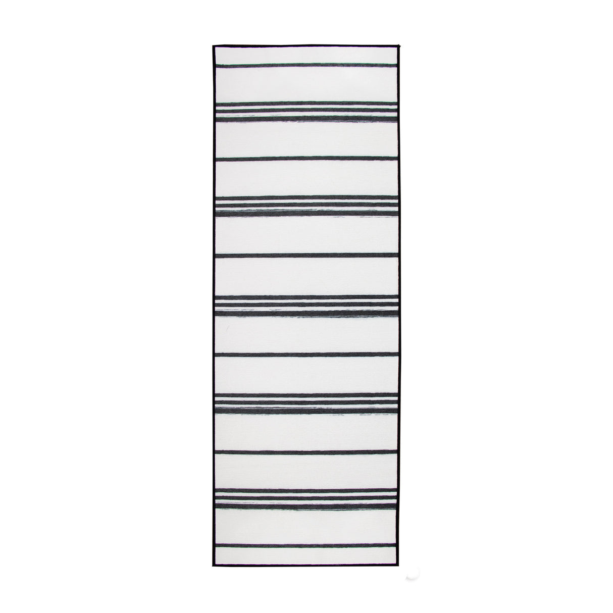 Stripe Black and White Washable Rug