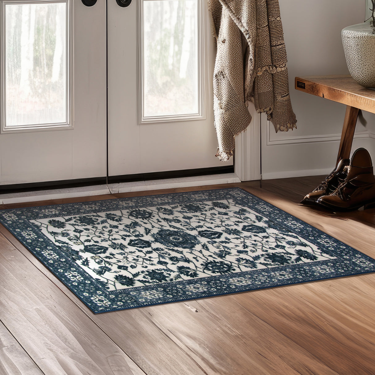 Ramage Blue Washable Rug