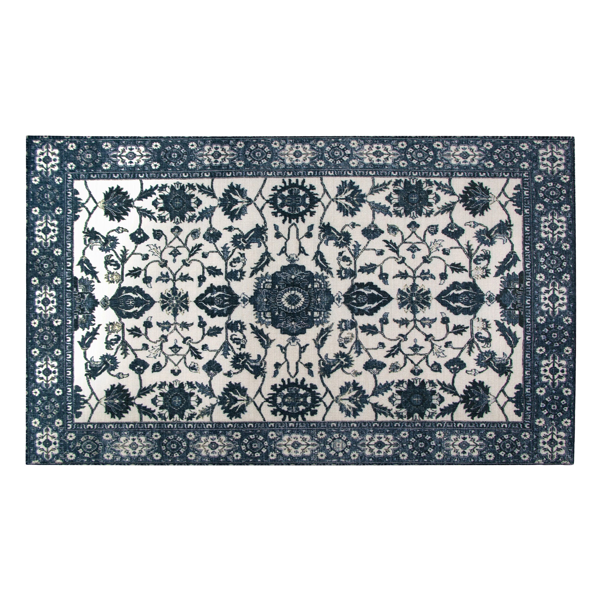 Ramage Blue Washable Rug