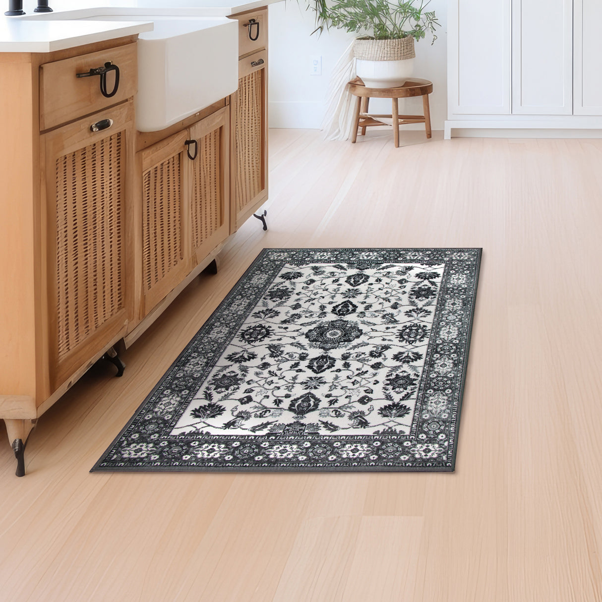 Ramage Grey Washable Rug