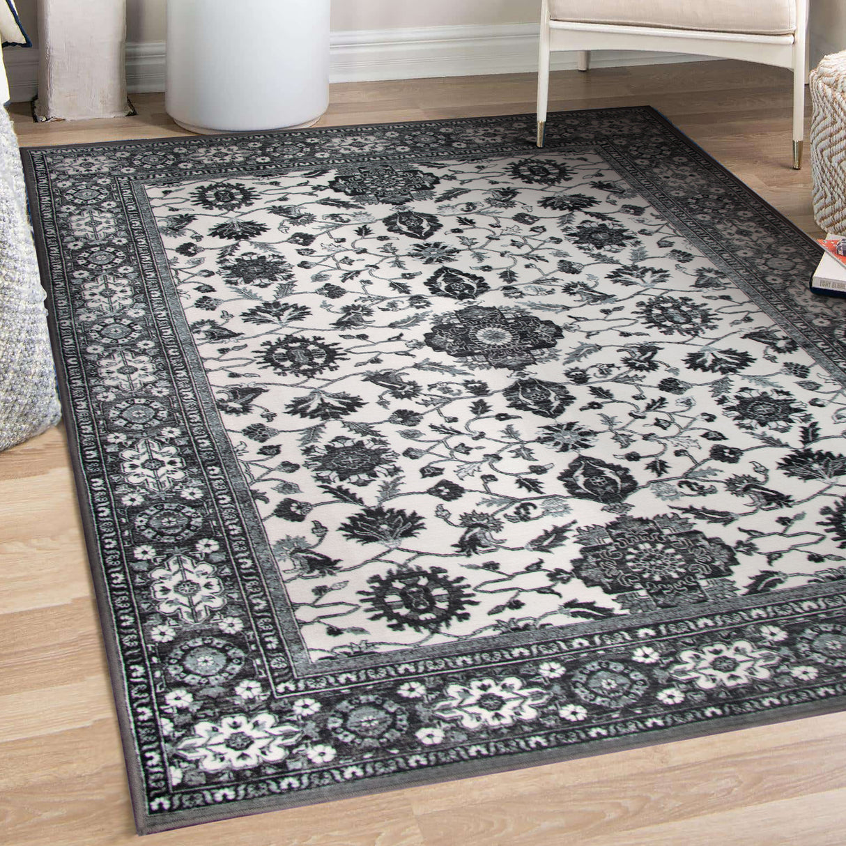 Ramage Grey Washable Rug