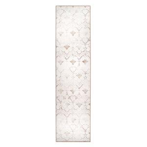 Leilani Damask Ivory Washable Rug