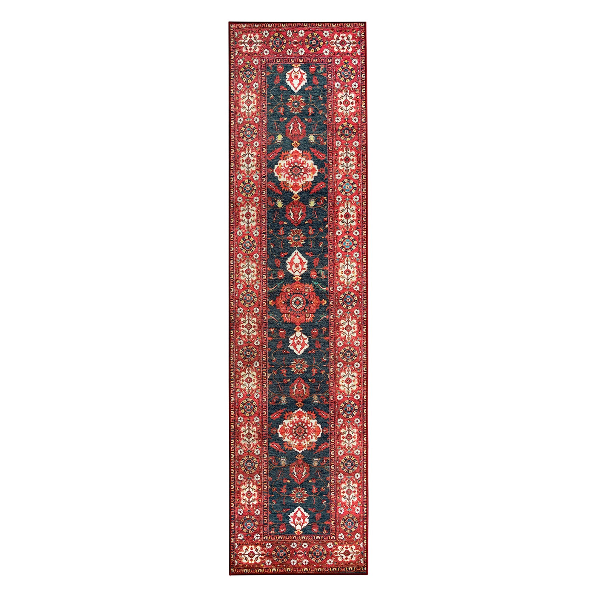 Ramage Indigo Bedroom Washble Rug