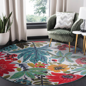 Floral Bloom Multicolor Washable Rug