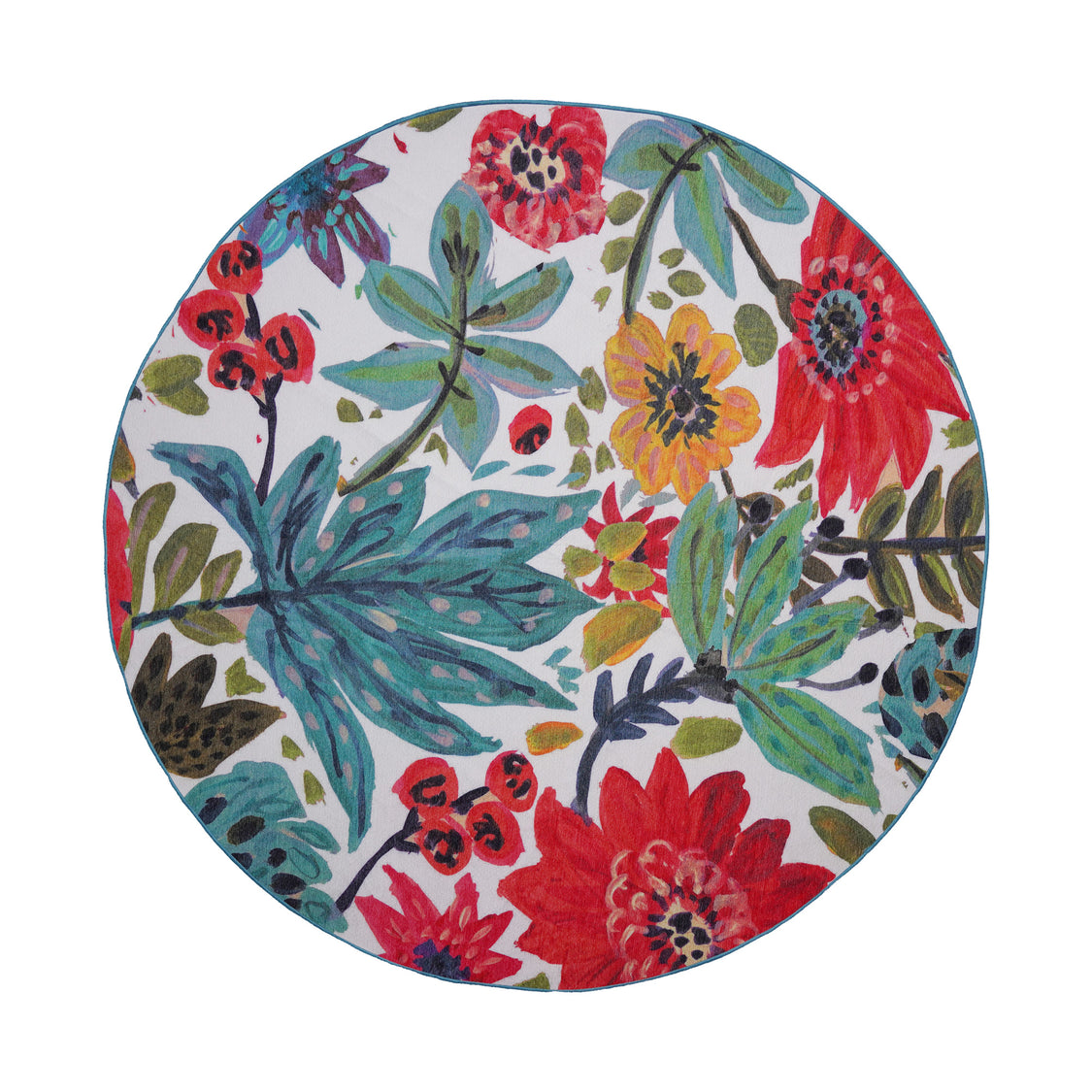 Floral Bloom Multicolor Washable Rug – My Magic Carpet | Washable Rugs