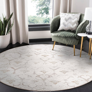 Leilani Damask Ivory Washable Rug