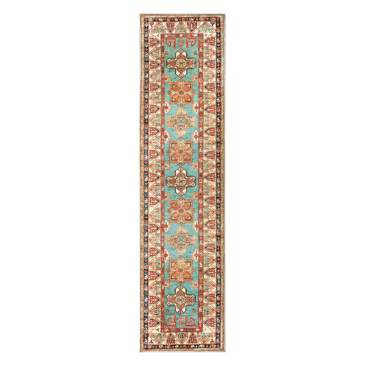 Ottoman Turquoise Washable Rug