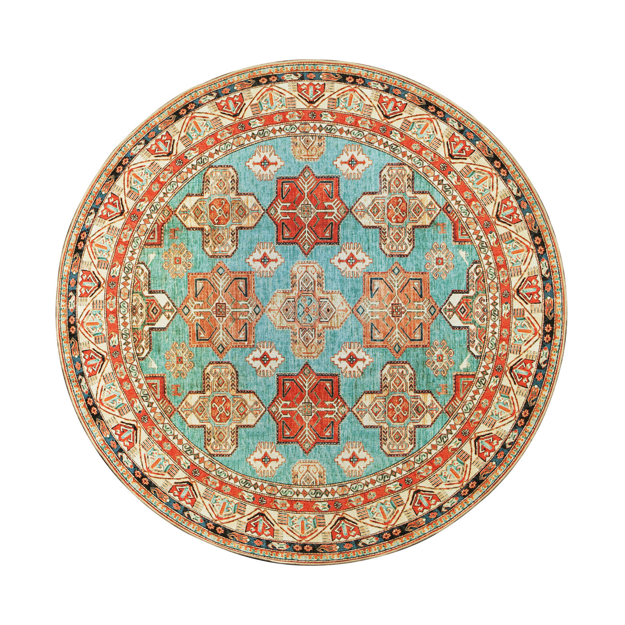 Ottoman Turquoise Washable Rug