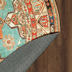 Ottoman Turquoise Washable Rug