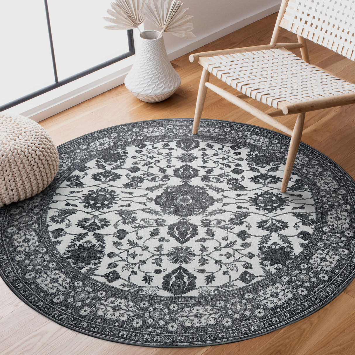 Ramage Grey Washable Rug