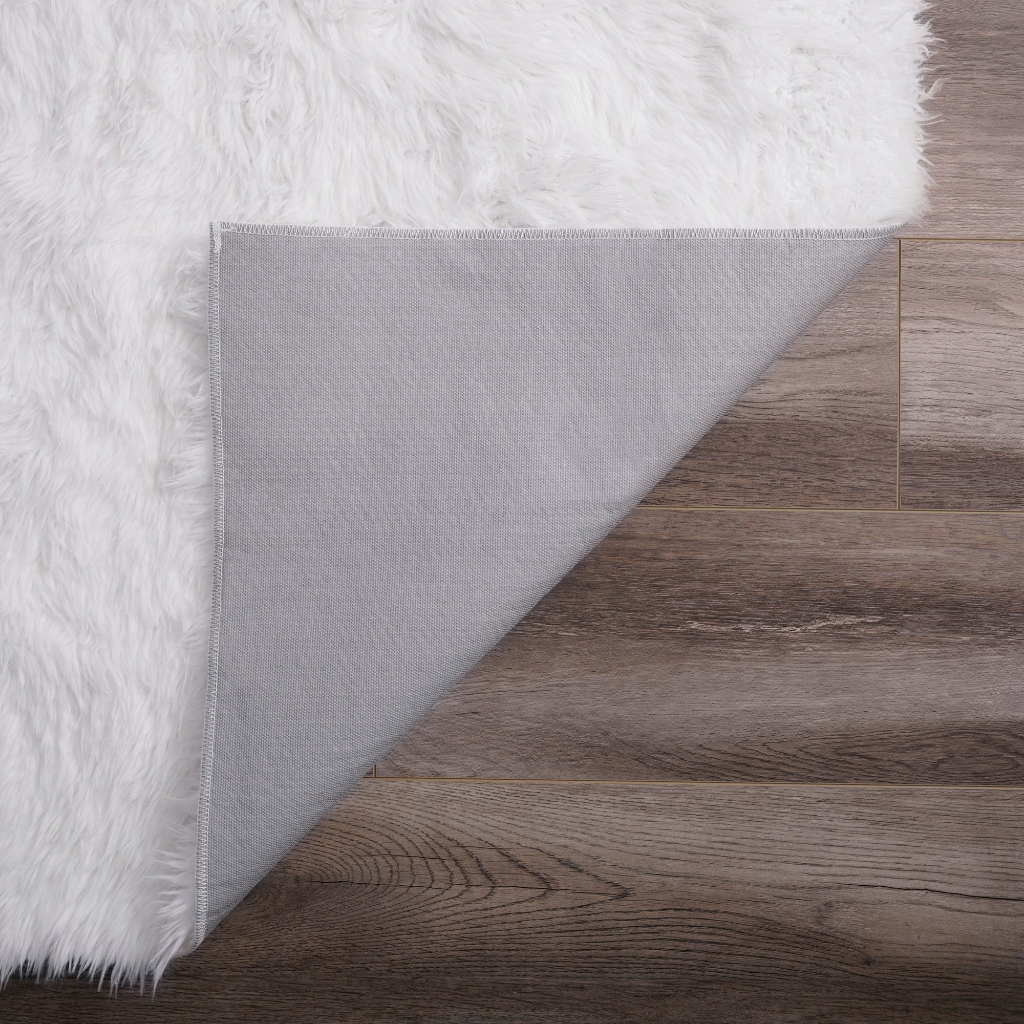 White Washable Shag Rug