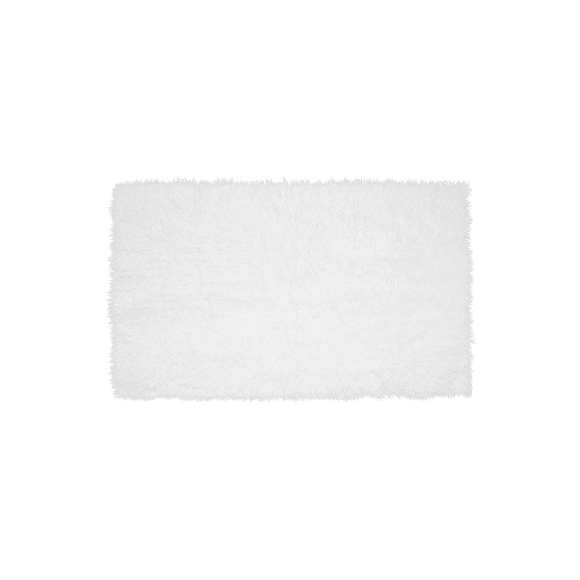 White Washable Shag Rug