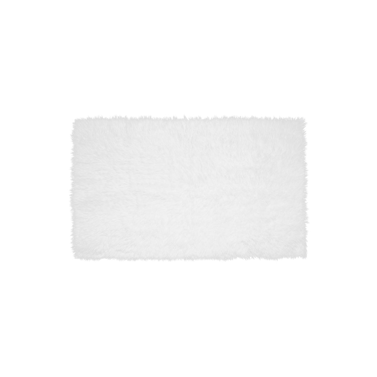 White Washable Shag Rug