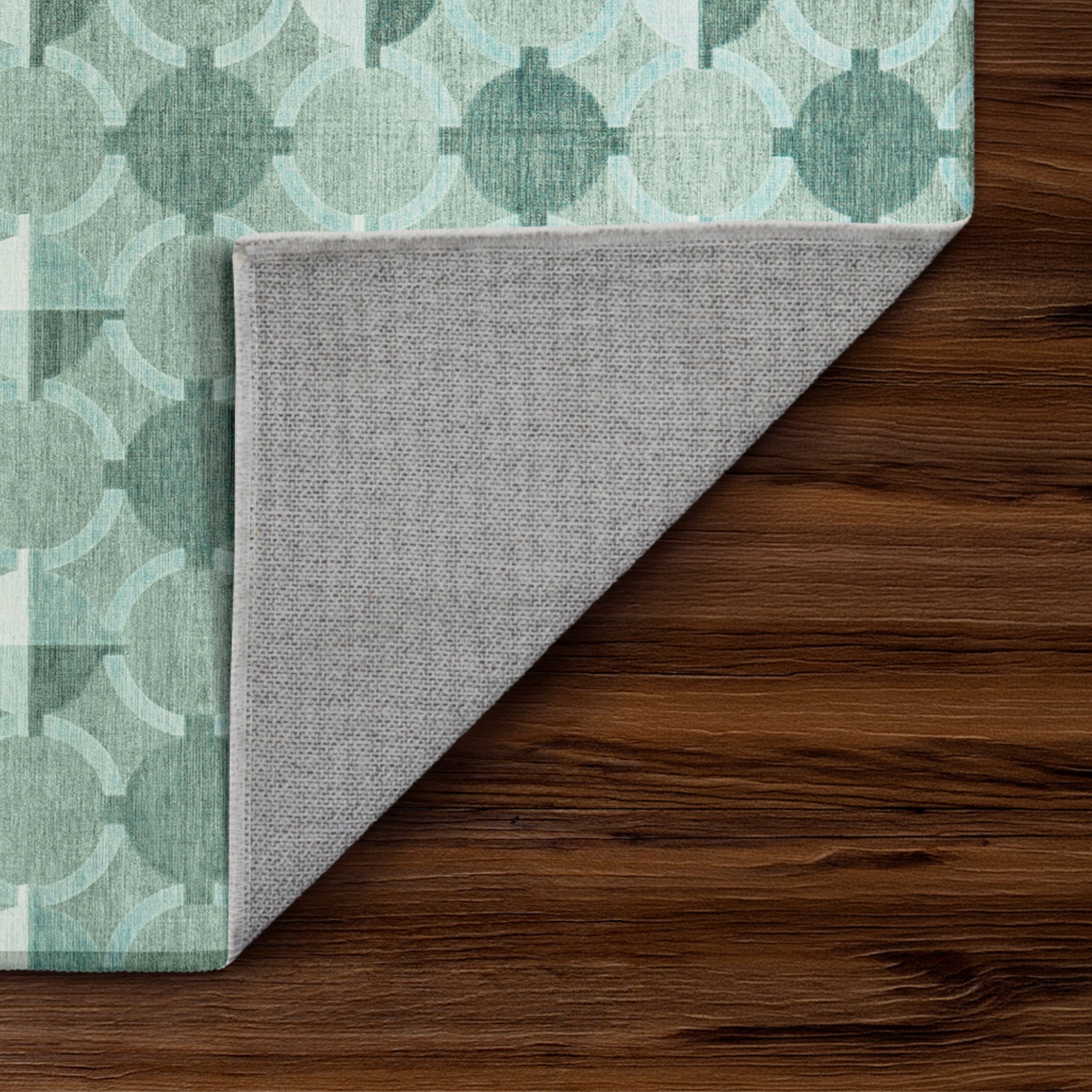 Dula Light Sage Green Bedroom Washable Rug