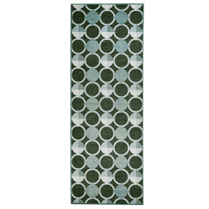 Dula Dark Sage Green Washable Rug