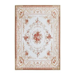 Aubusson Beige Washable Rug