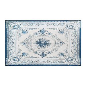 Aubusson Blue Washable Rug