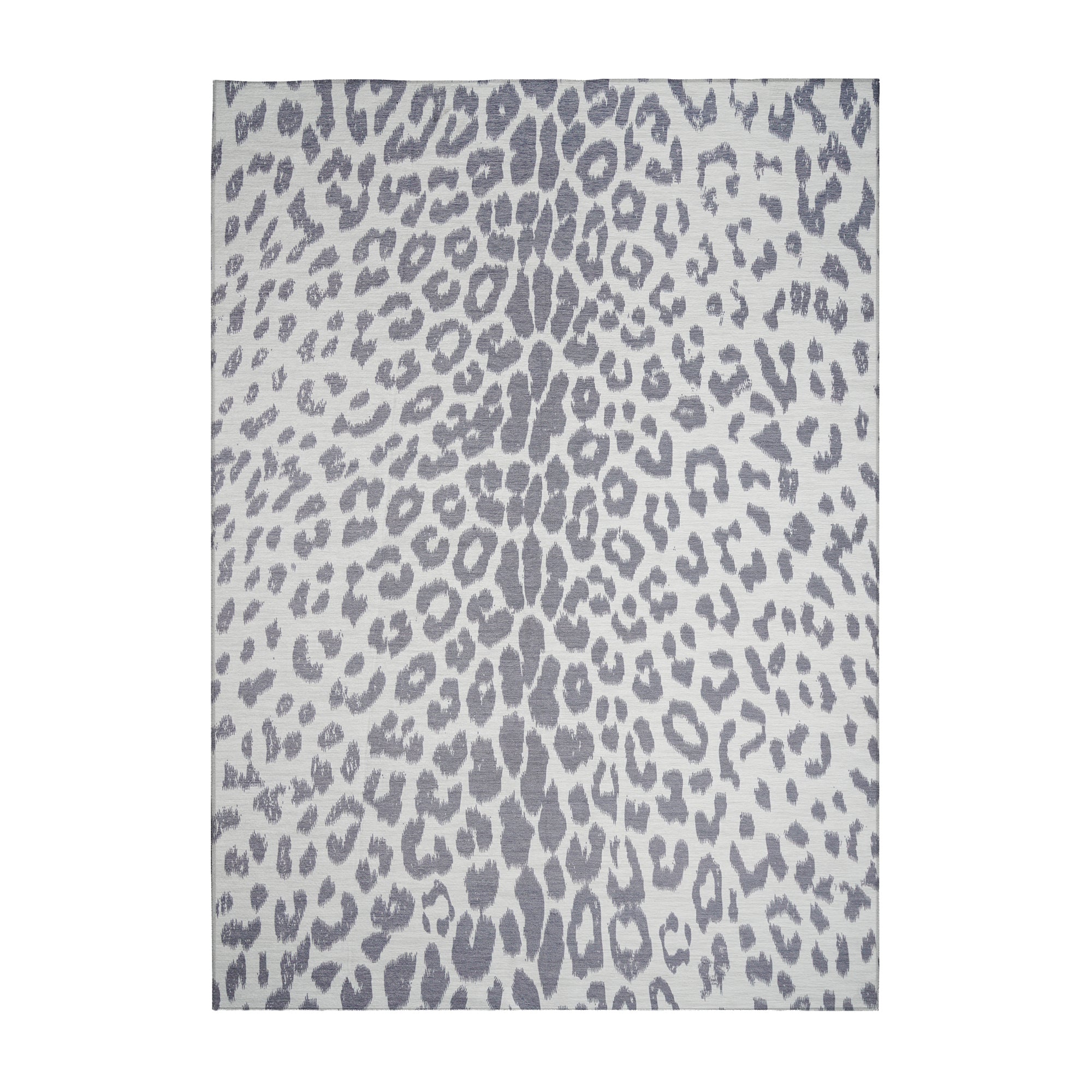 Miya Leopard Grey Washable Rug