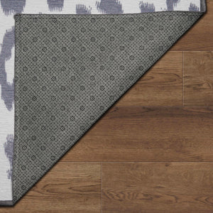 Miya Leopard Grey Washable Rug