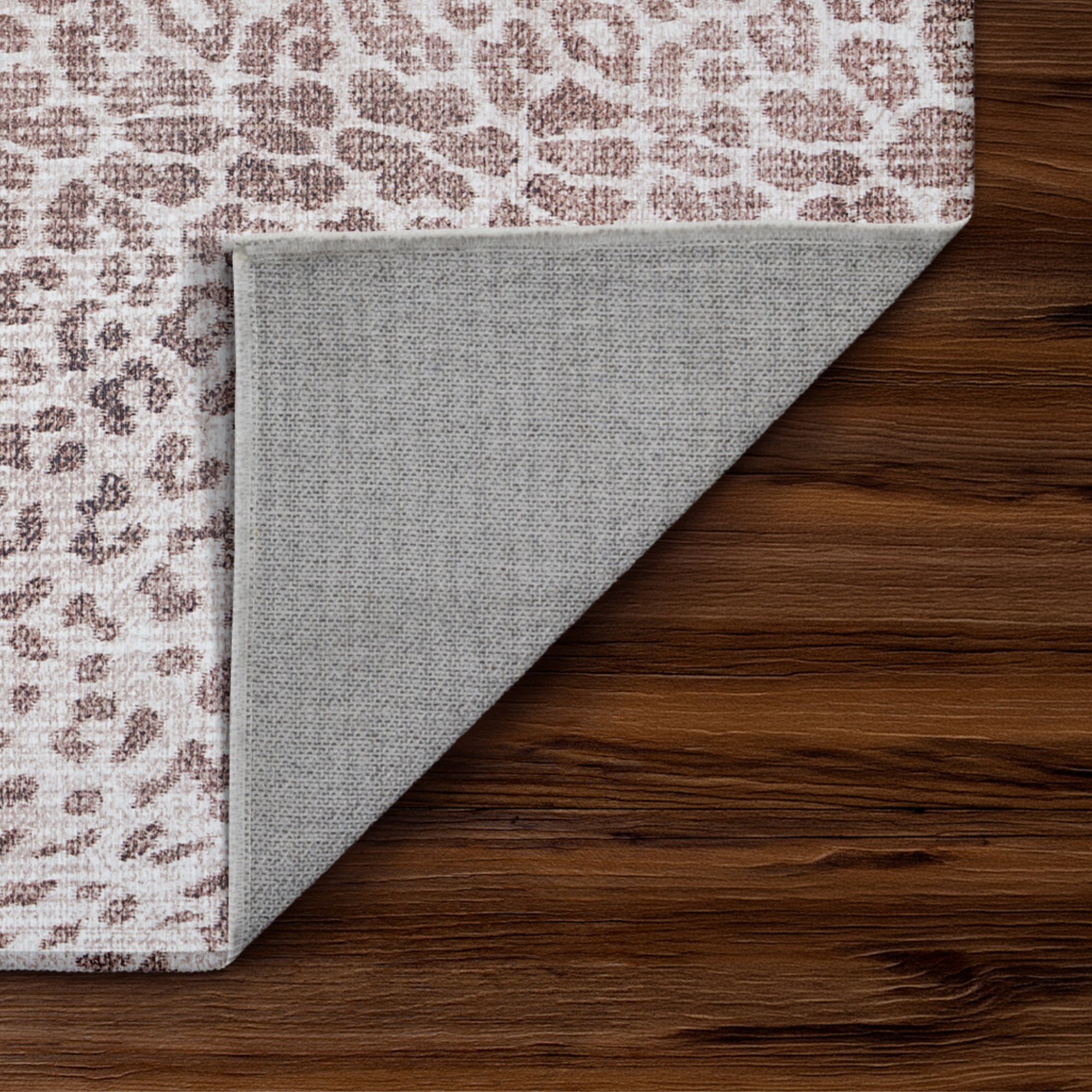 Miya Leopard Brown Washable Rug